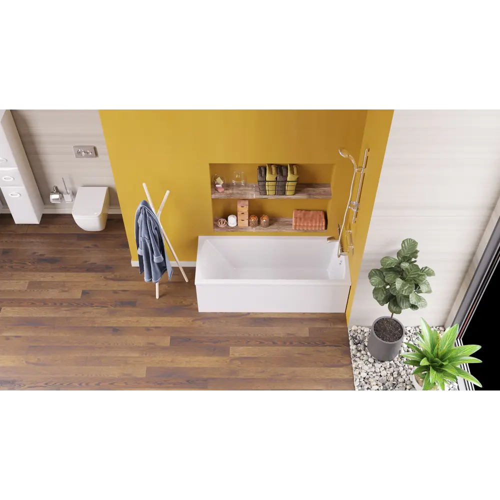 Акриловая ванна 100Acryl Ницца с анатомической спинкой 170x70 см 83240825 У99328 STLM-0039837 - Вид №9