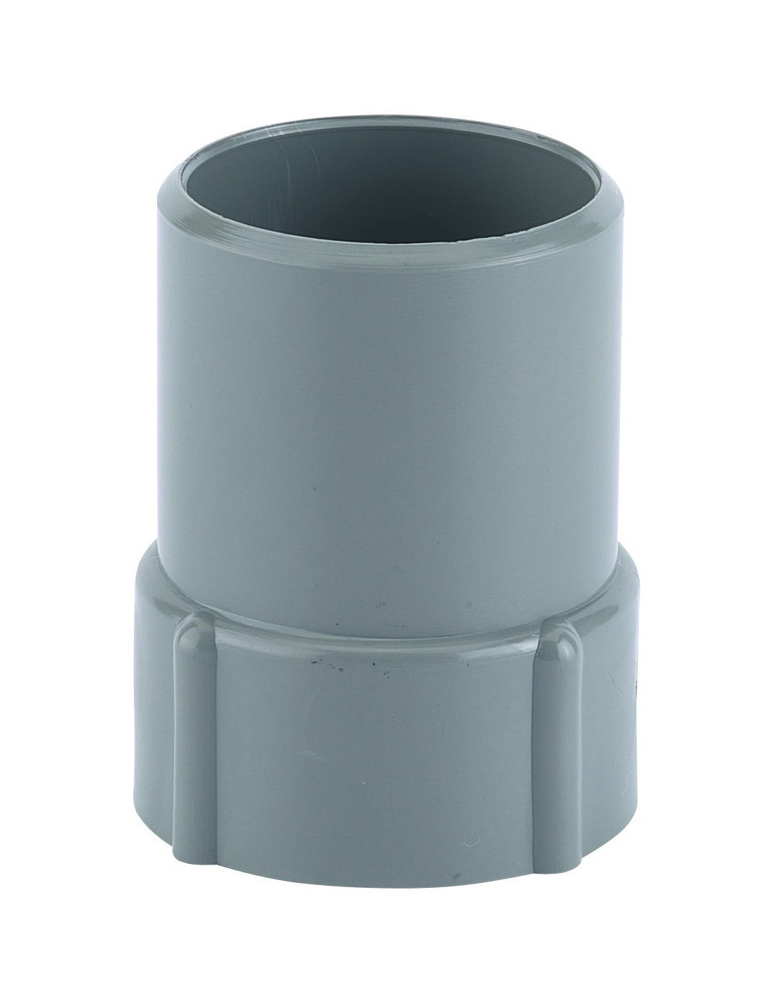 810900 060 90  Наконечник для шланга Fitoflex, Д. 32 мм, гладкий и навинчиваемый, серый ПВХ Valentin Серый 