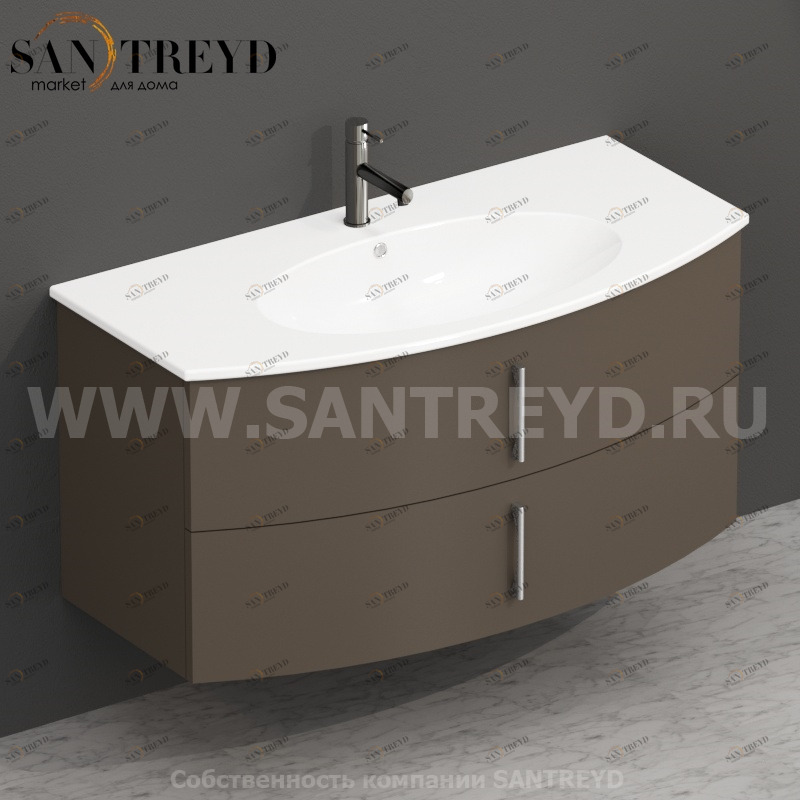 MDMC10Y161 Тумба с двумя ящиками 100 см коричневая Globo 4ALL Италия Ceramica Globo
