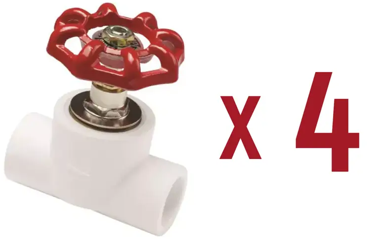 91229876 Вентиль запорный Aqualink 1 1/4" 90 градусов 32 мм 4 шт. STLM-0805878