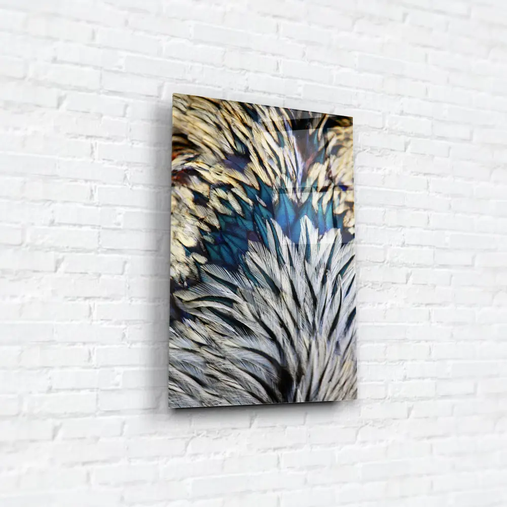 Картина на стекле «Перо» 40x60 см цвет белый/голубой 82977327 STLM-2035991 ARTABOSKO  - Вид №3