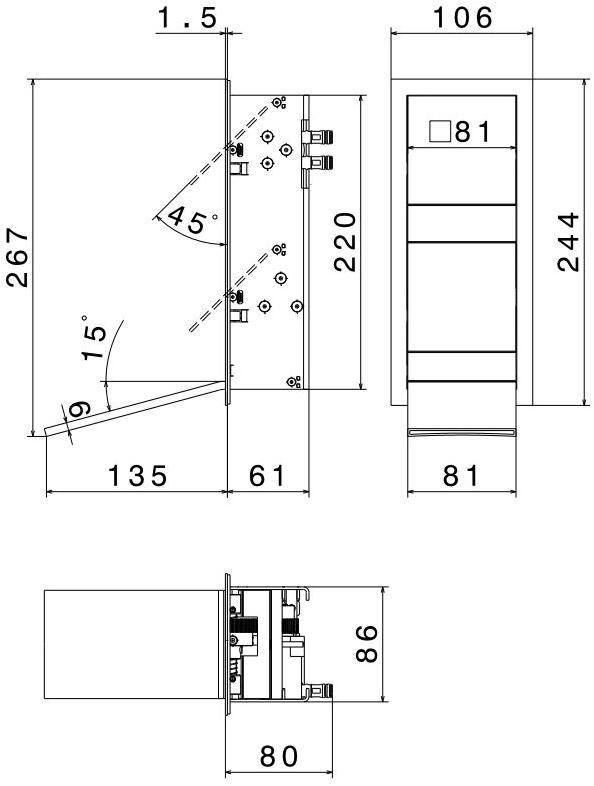 newform Настенный смеситель для раковины водопад из нержавеющей стали Aqualite 69235e - Вид №1