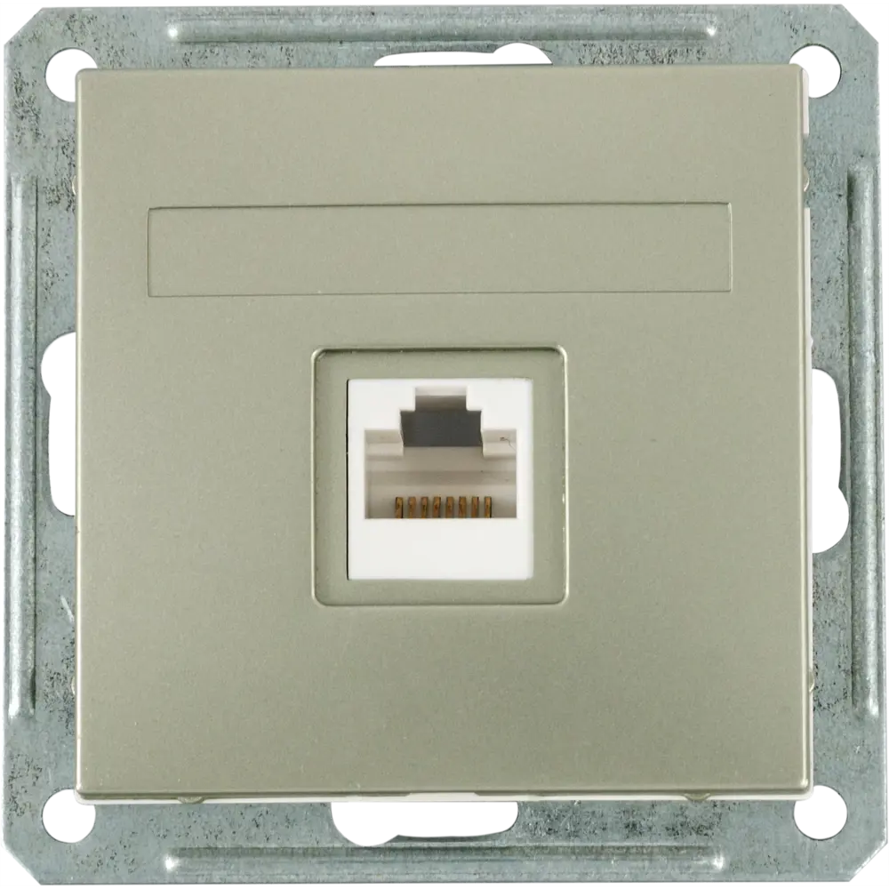 Розетка компьютерная Schneider Electric W59, цвет шампань 13610115 STLM-2136667