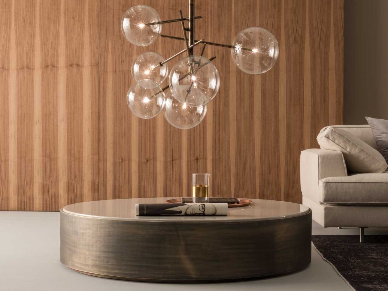 Металлический низкий круглый журнальный столик CASA Италия ARCH-00054538 - Вид №1