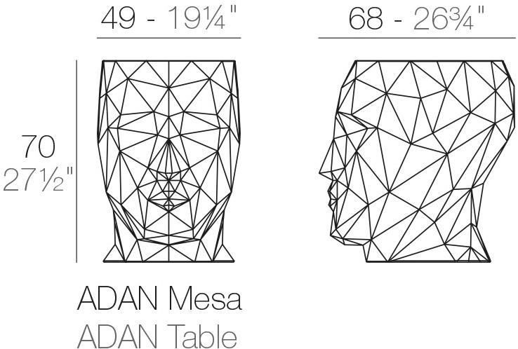 VONDOM Пластиковый садовый стол Adan sun-id-1508880 - Вид №5