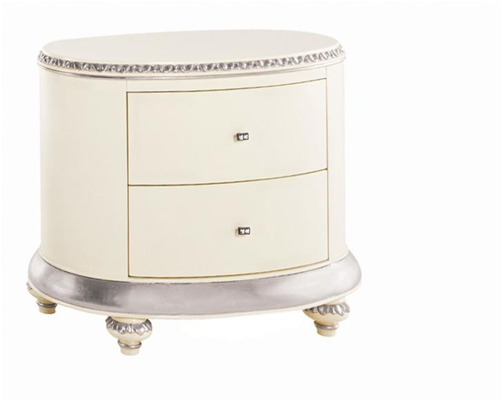 Jetclass Прикроватная тумба овальная лакированная с ящиками Venezia Jvz107, jvz107b - Вид №1