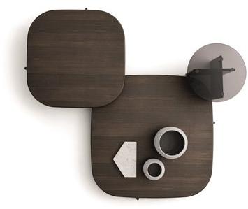 Ditre Italia Круглый журнальный столик из дерева и стекла sun-id-1444912 - Вид №4