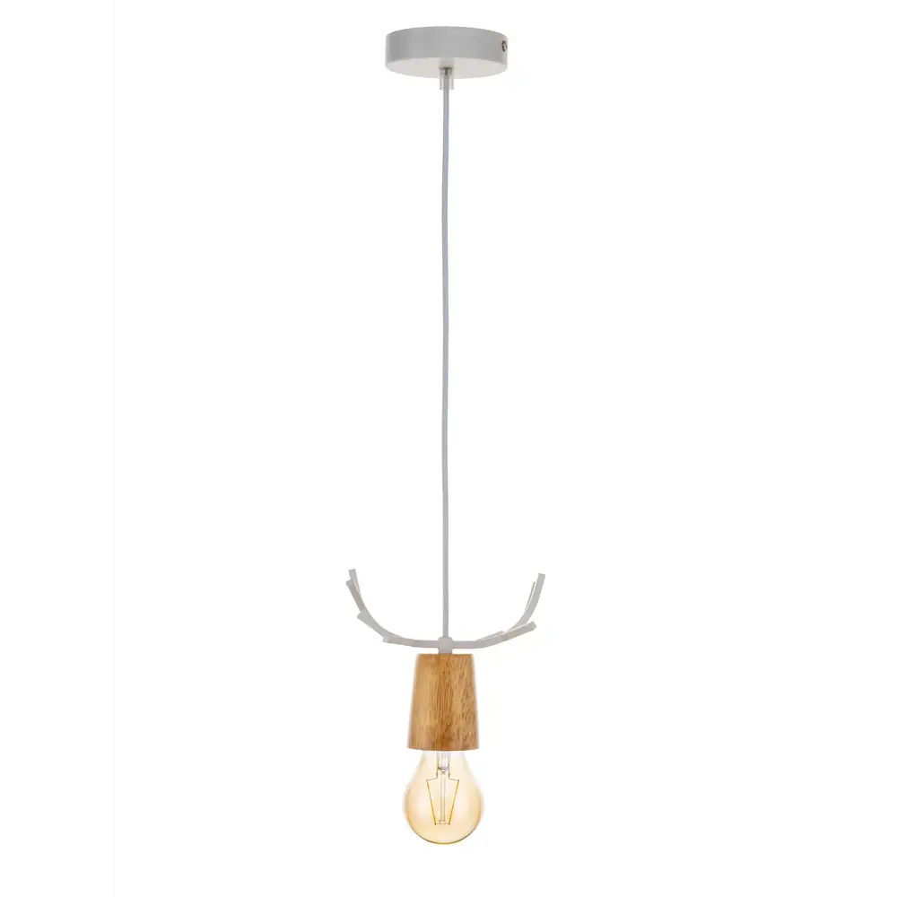 Светильник подвесной Lamplandia Antler White L1370, 1 лампа, 5 м², цвет белый STLM-2075556 - Вид №1