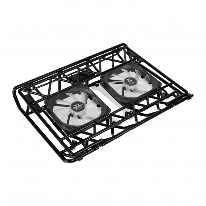 IP33 Black laptop cooling (17,3"", 2x(120x120), plastic+metal mesh) STM Santreyd  - Вид №9