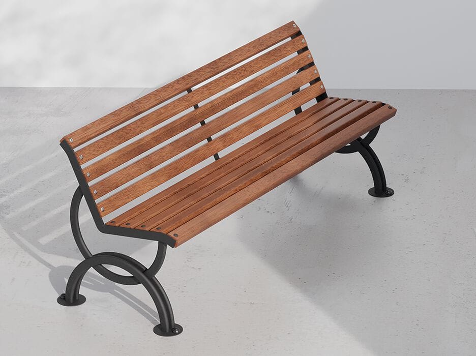 Металлическая скамья со спинкой DIMCAR ARCH-00104057 - Вид №1