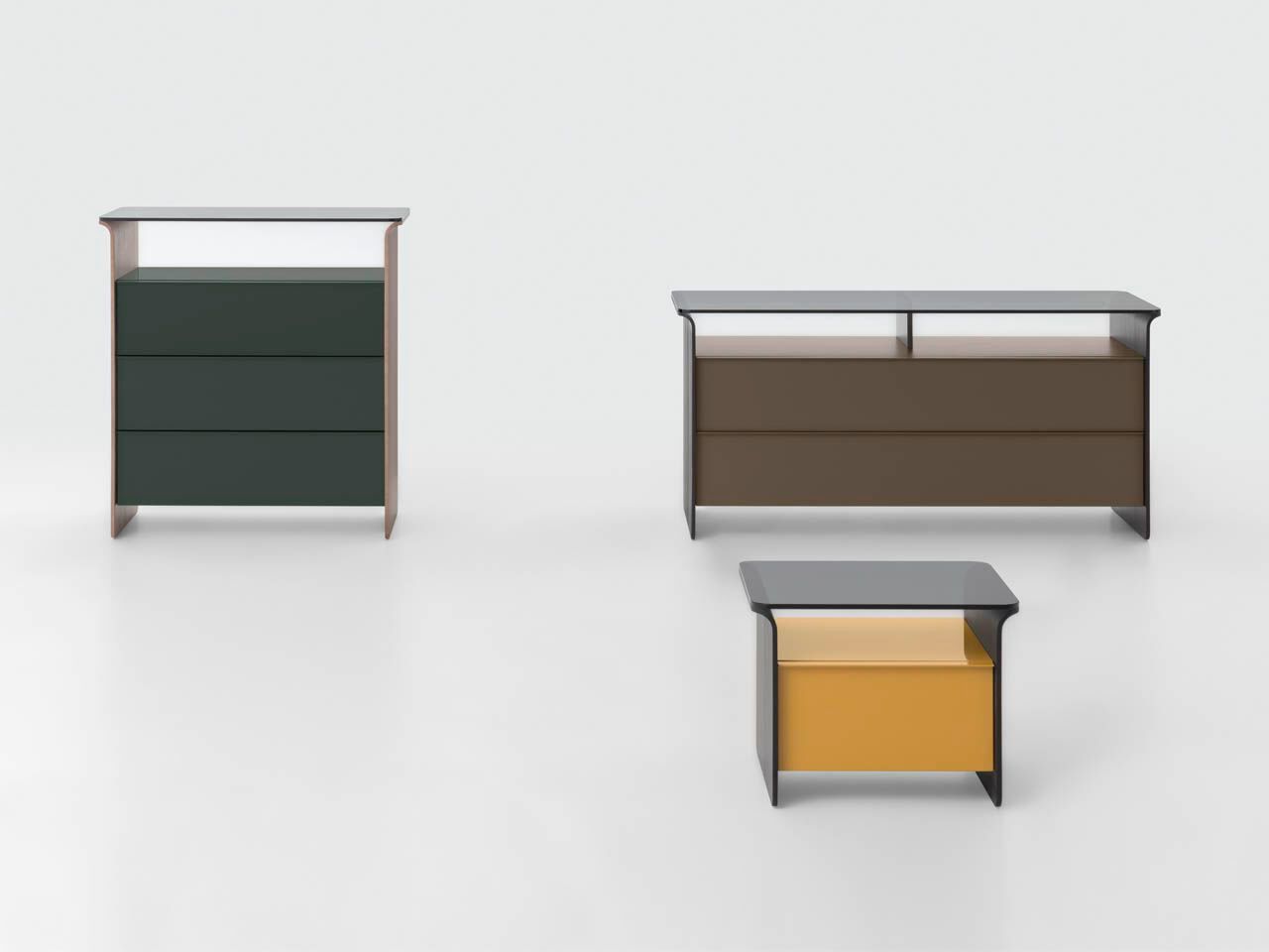 Деревянная прямоугольная тумбочка с ящиками Pianca Примечание ARCH-00048388 - Вид №2