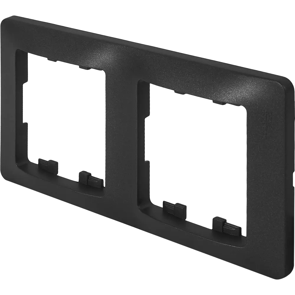 Schneider Electric Glossa — рамка для розеток на 2 поста в антрацитовом цвете 86710217 STLM-0070822 - Вид №1