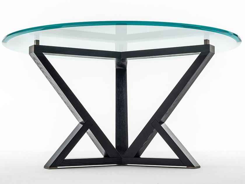 OAK Круглый стол из дерева и стекла Milano collection Sc5020 - Вид №2