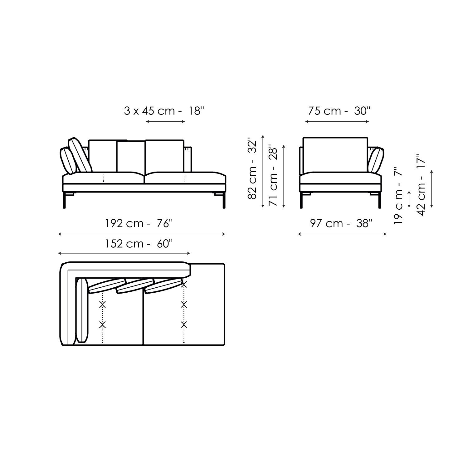 Ткань диван BONALDO ALIANTE ARCH-00100553 - Вид №16