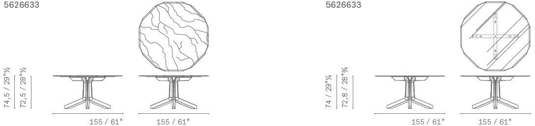 Poltrona Frau Стеклянный стол для гостиной La collezione - tavoli e sedie sun-id-1494023 - Вид №1
