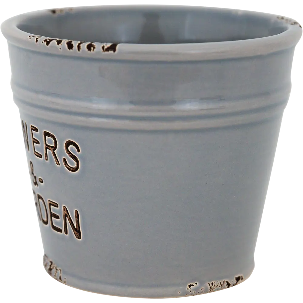 Кашпо-кактусник 8.5x8x10 см v0.4 л керамика серый GARDMAX STLM-2106539 - Вид №3