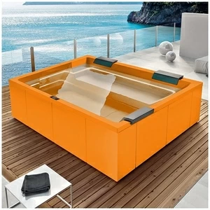 Бассейн Gruppo Treesse Rest SPA-V192H-O прямоугольный spa с гидромассажем и нагревателем встроенный оранжевый