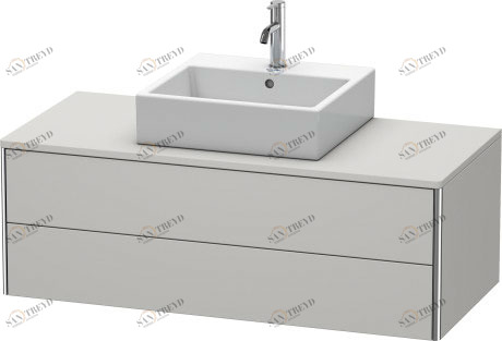 XS491203939 Тумбочка для подвесной консоли XSquare #XS4912 1200 x 548 мм Скандинавский белый шелковисто-матовый лак Duravit