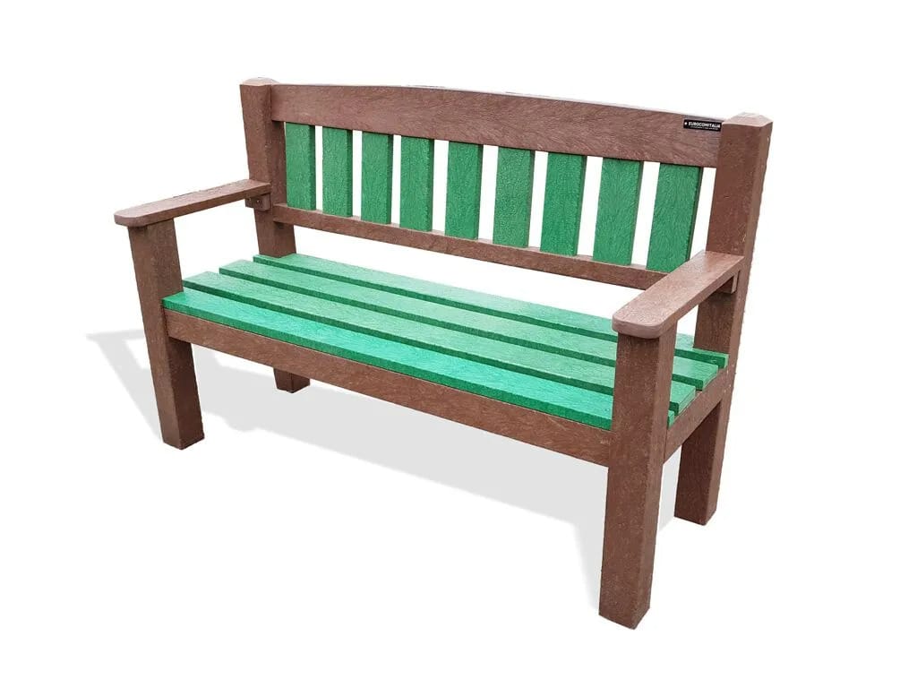 Скамейка Strongplast со спинкой EUROCOMITALIA современная мебель ARCH-00026712 - Вид №1