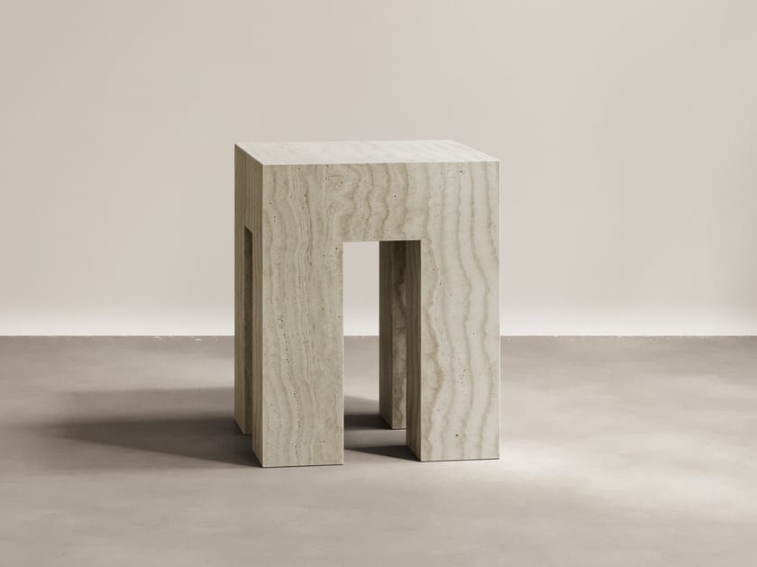 Guéridon квадратный монолитный натуральный камень Paloma Editions ALTAR ARCH-00145216