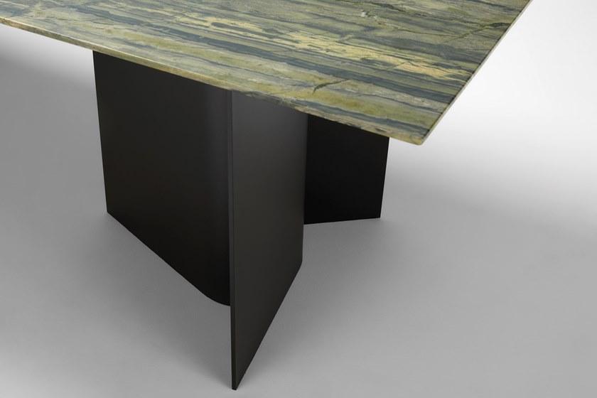 Ross Gardam Прямоугольный стол из алюминия и кварцита Breeze Bd01 - Вид №5