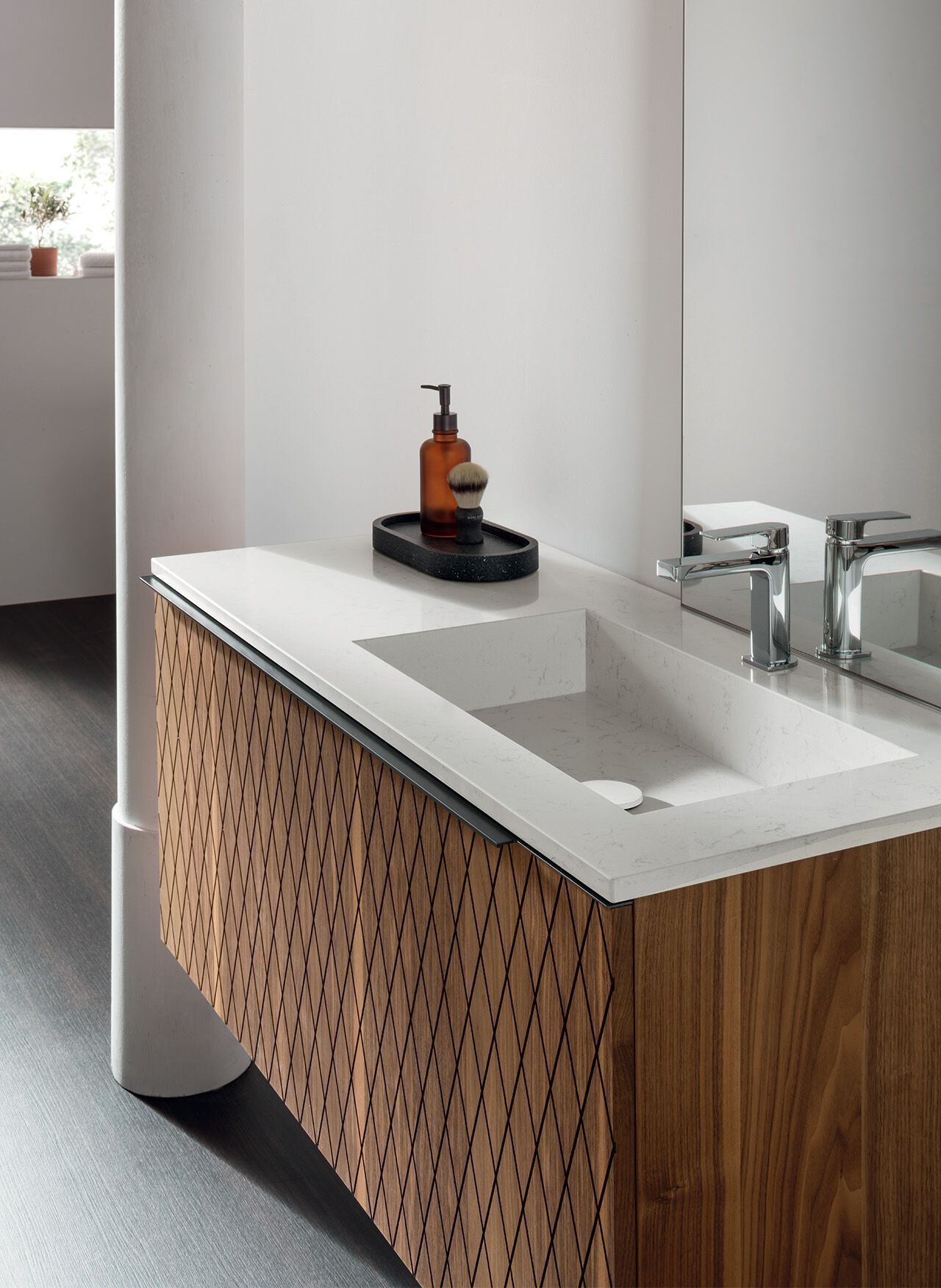 Подвесной умывальник с ящиками ARCOM Pollock текстуры ARCH-00118455