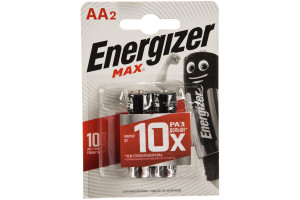 15545835 Щелочная батарейка LR6 AA MAX 1.5В бл/2 7638900411393 Energizer