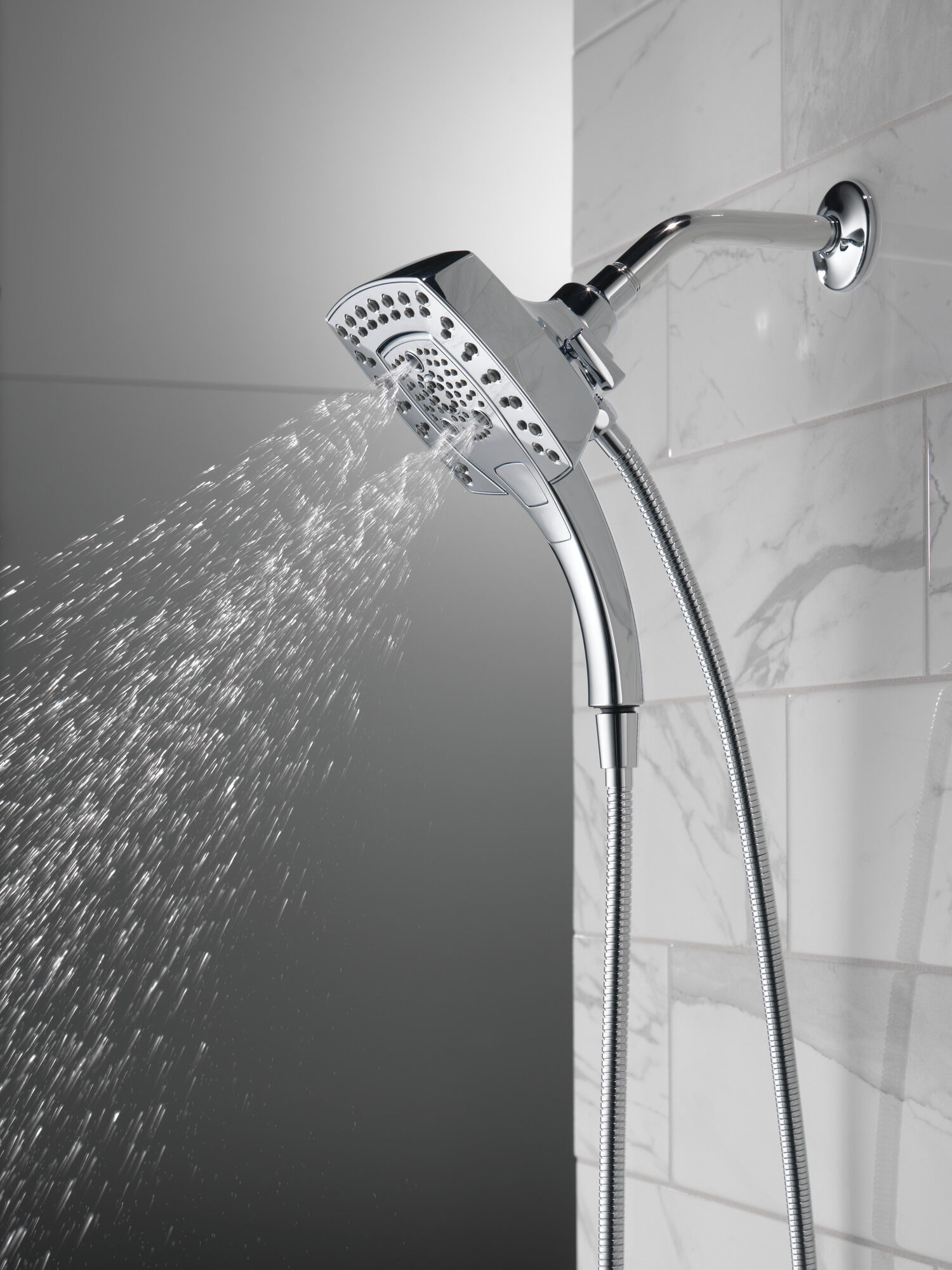 58474 H2Okinetic® In2ition® Душ два в одном с 5 настройками Delta Faucet Universal Showering Хром  - Вид №14