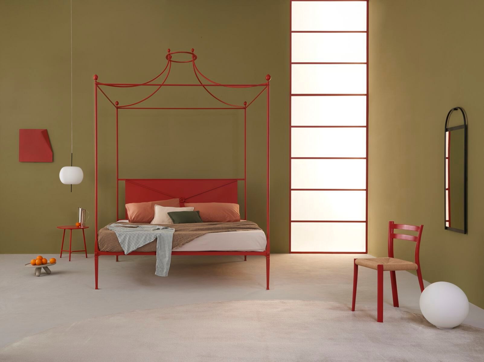 Двуспальная кровать из кованого железа с балдахином Lispi IRINA ARCH-00077645