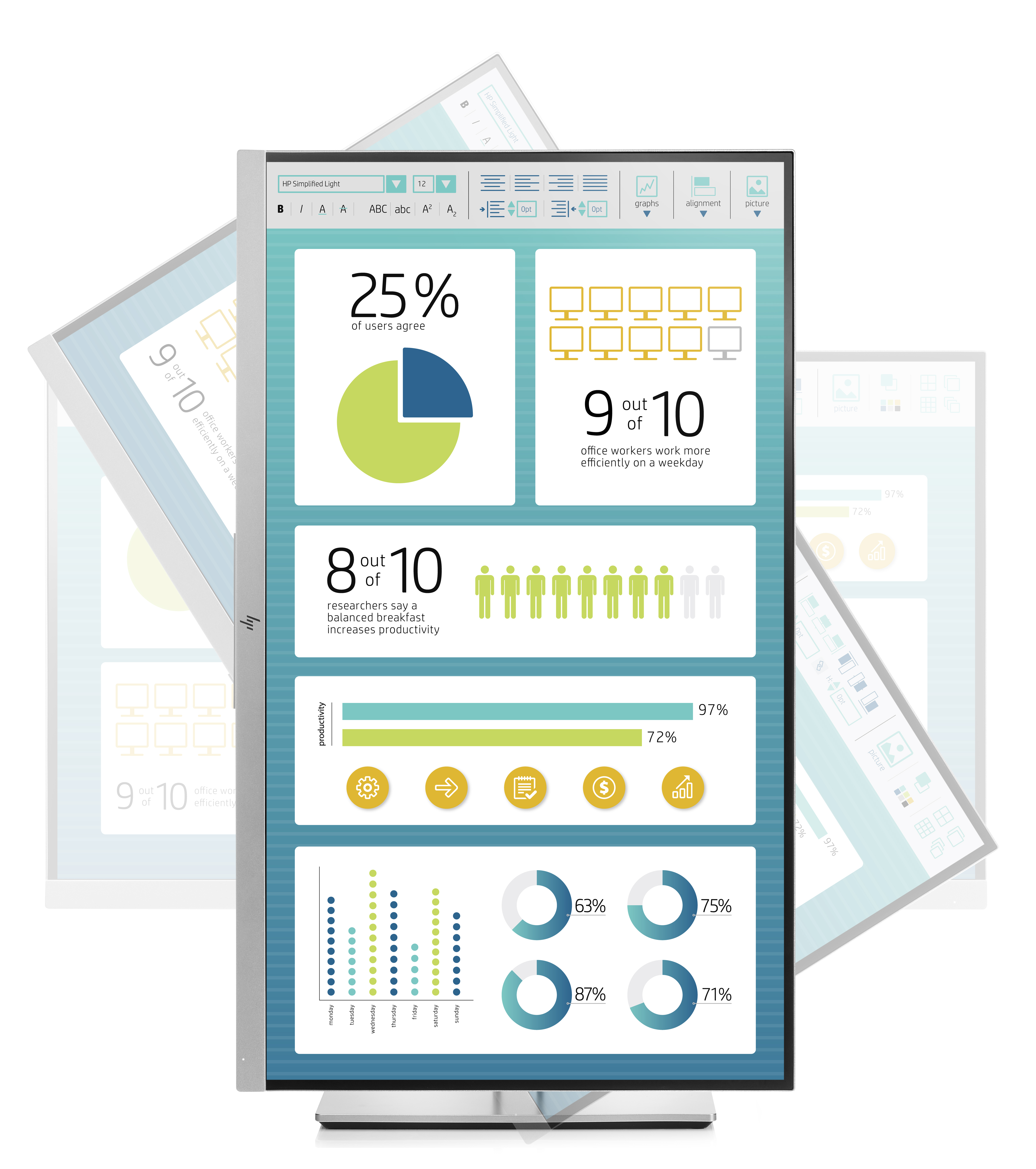 1FH50AA#ABB elitedisplay e273 monitor 27" ips micro edge, led backlit 178 / 178 250nits 1920 x 1080 1000:1 dp hdmi vga usb3.0*3 3-3-0 HP HP EliteDisplay Santreyd  - Вид №6