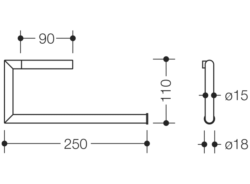 162.21.200XA Держатель туалетной бумаги 2-кратный HEWI System 162 | Edelstahl  - Вид №2