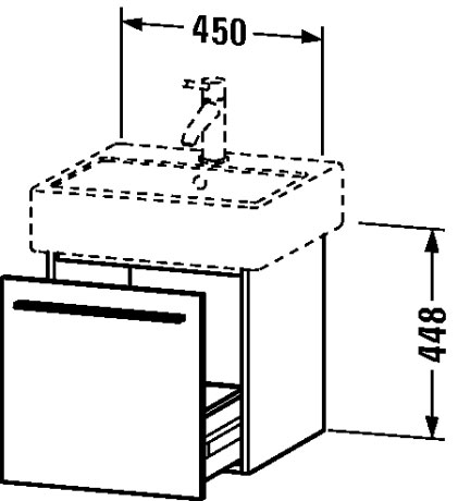 XL604308585 X-Large Тумбочка подвесная Белый глянцевый лак Duravit - Вид №1