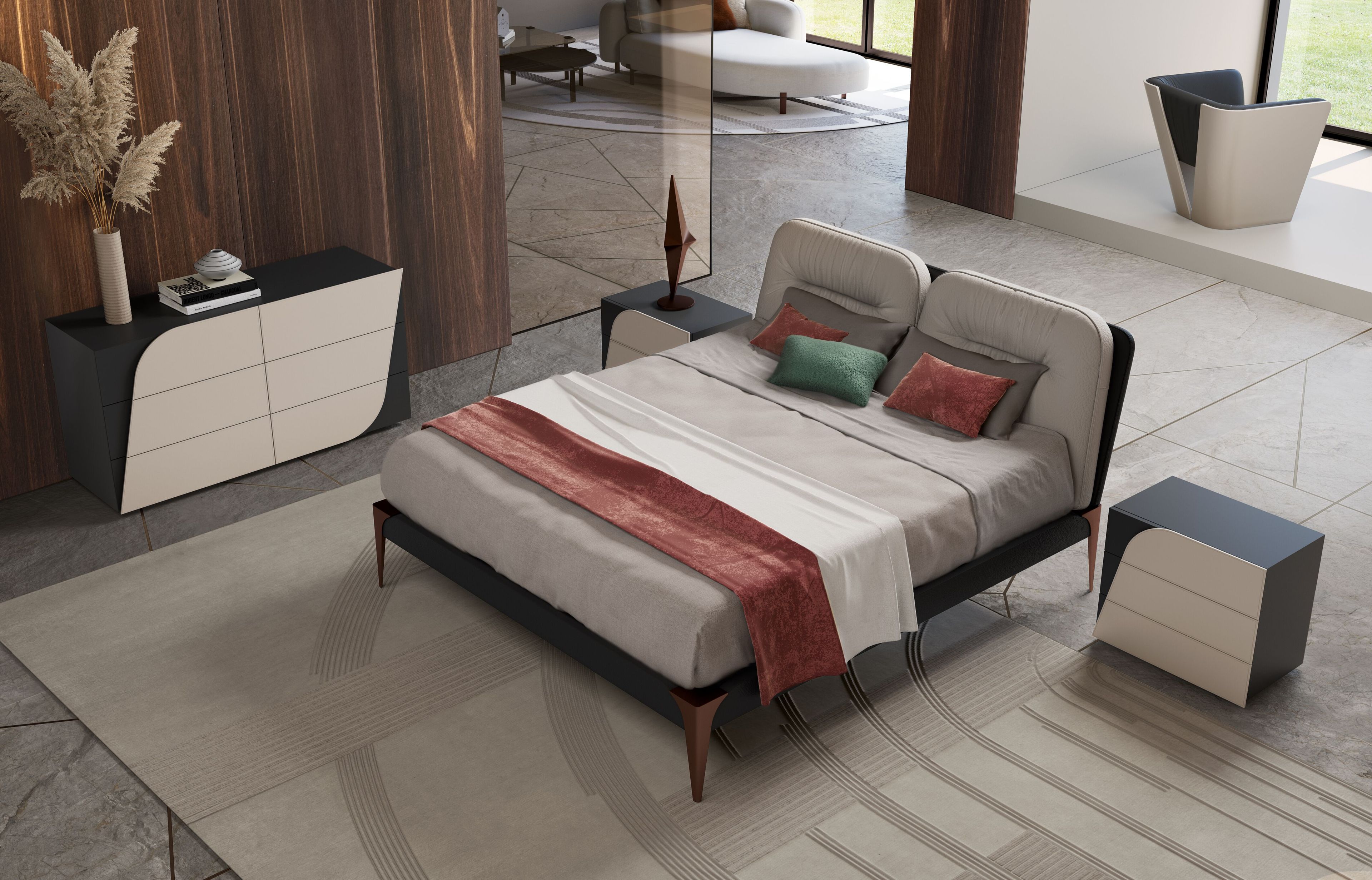 Прямоугольный шерстяной ковер ручной работы Bizzotto Italia Нара ARCH-00136310 - Вид №1