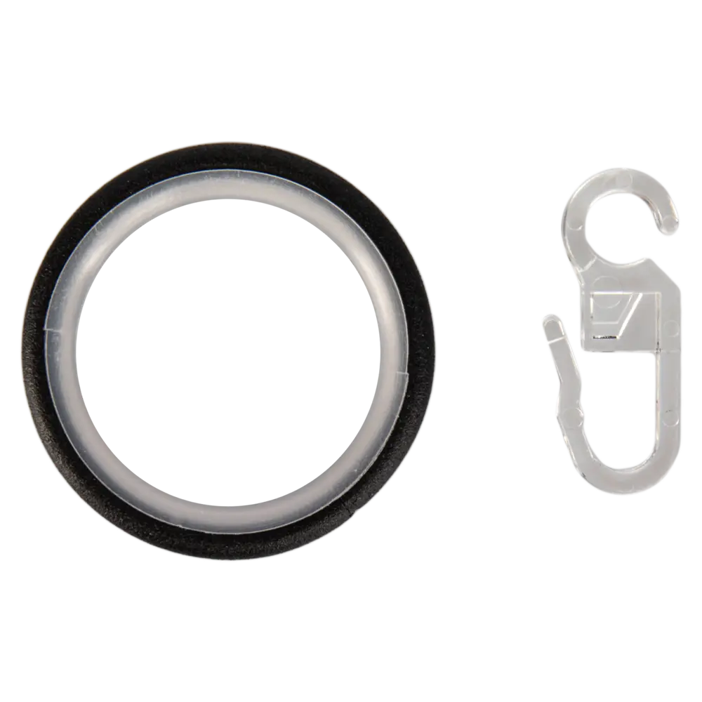 ORBIS Кольца с крючками для карниза черные матовые 10 шт 89386861 STLM-1569271