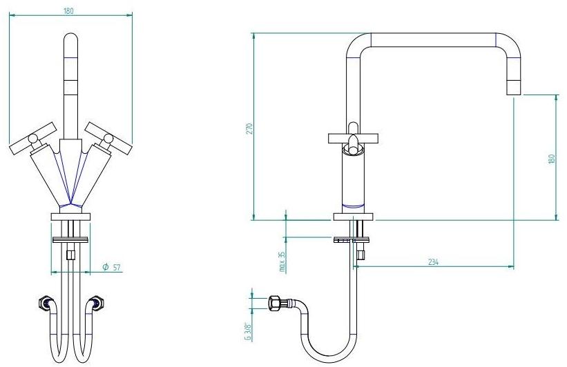 ZAZZERI Смеситель для раковины на одно отверстие с отдельными розетками Da-da sun-id-1489488 - Вид №3