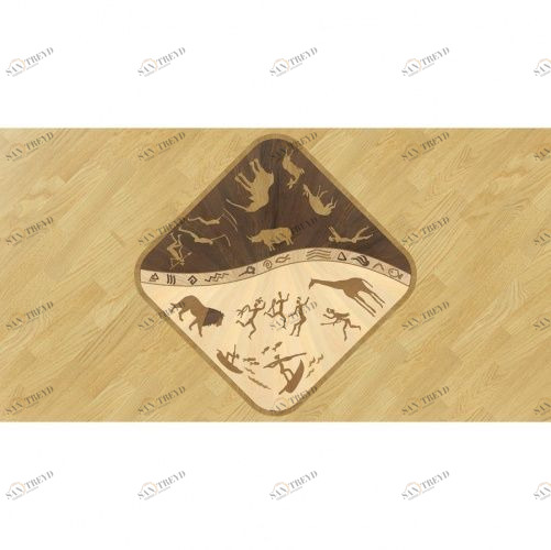 Художественный паркет Da Vinci Розетка 26-193 Дуб Селект (Гладкая) х1000диаметр мм 260090193