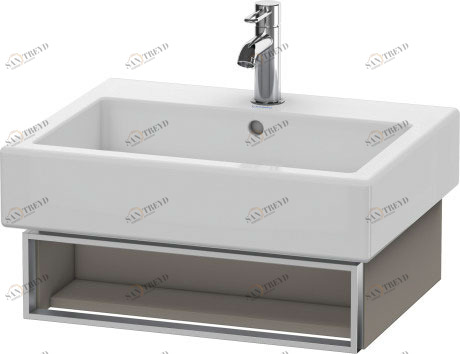 VE600404343 Тумбочка подвесная Vero #VE6004 550 x 431 мм Базальт матовый, декор Duravit