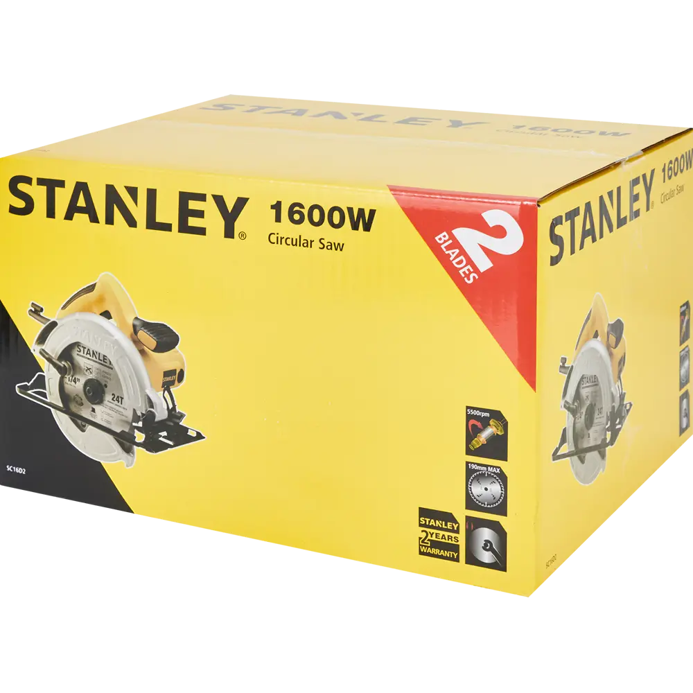 Пила циркулярная Stanley SC16D2-RU, 1600 Вт, 190 мм STLM-2169115 - Вид №5
