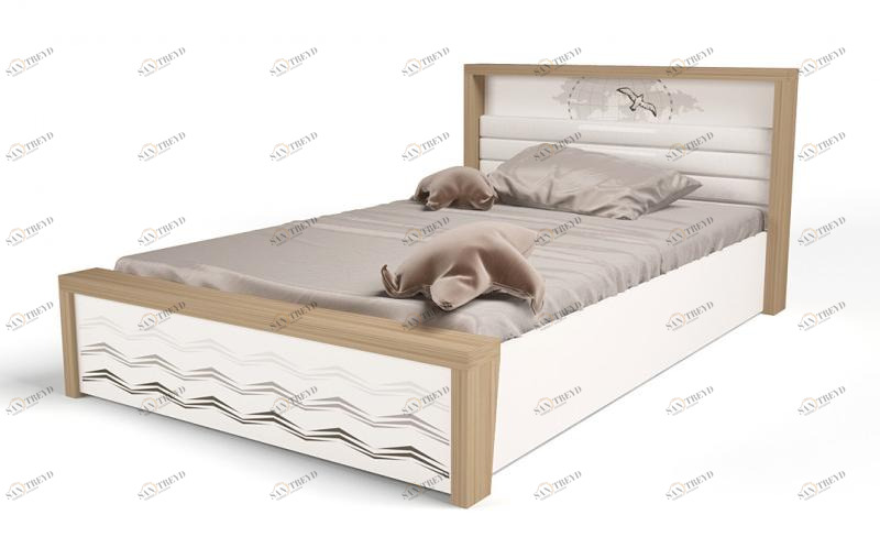 Кровать ABC-KING 190х90 №5MIX OCEAN №5 с под.мех (голубой) 4631147961990