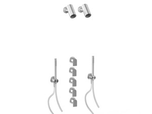 Термостатический набор для душа из нержавеющей стали с ручным душем