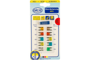 15934807 Флажковые предохранители мини в блистере 10 шт 670 000 Alca