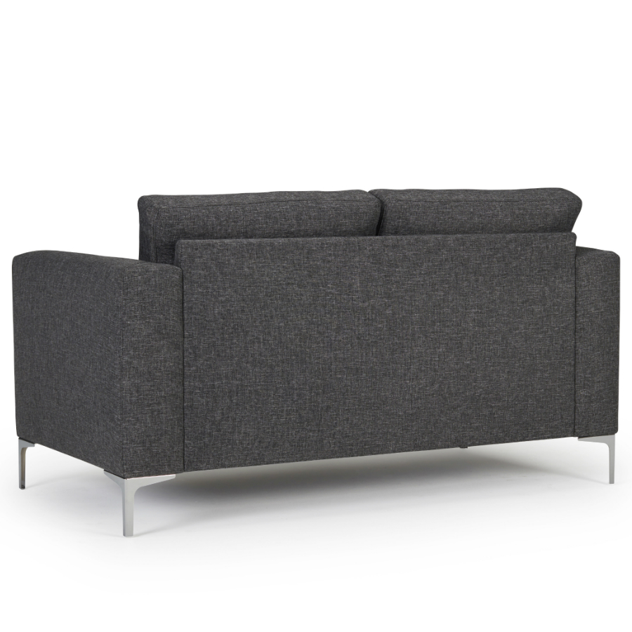 Диван двухместный Shea с хромированными ножками, темно-серый Kragelund 36402960248 - Вид №4