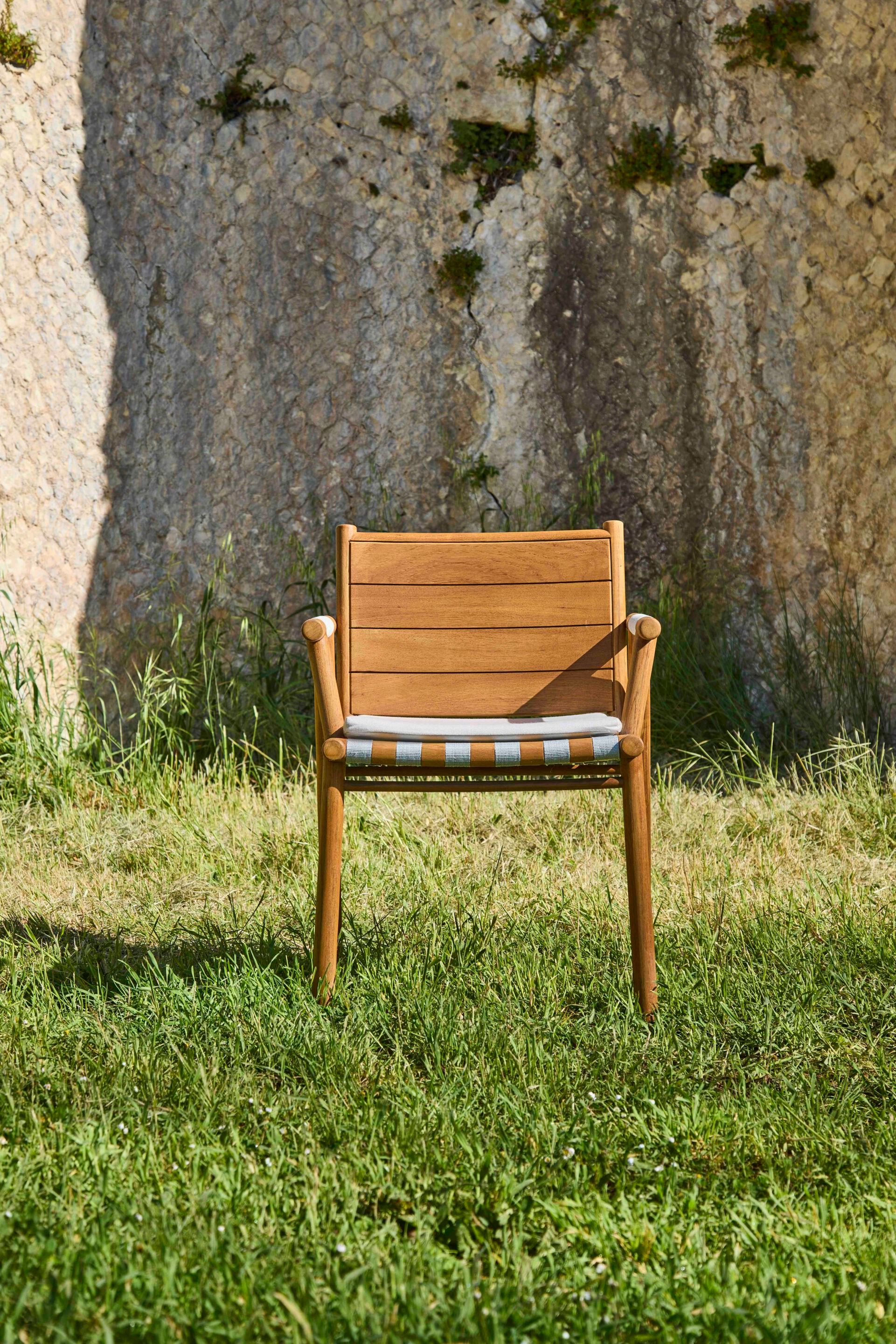 Стул для сада из тикового дерева с подлокотниками YAAZ Uz ARCH-00131019 - Вид №9