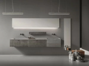 NOVELLO Двойная настенная тумба под умывальник из ламината® с ящиками Craft 2.0