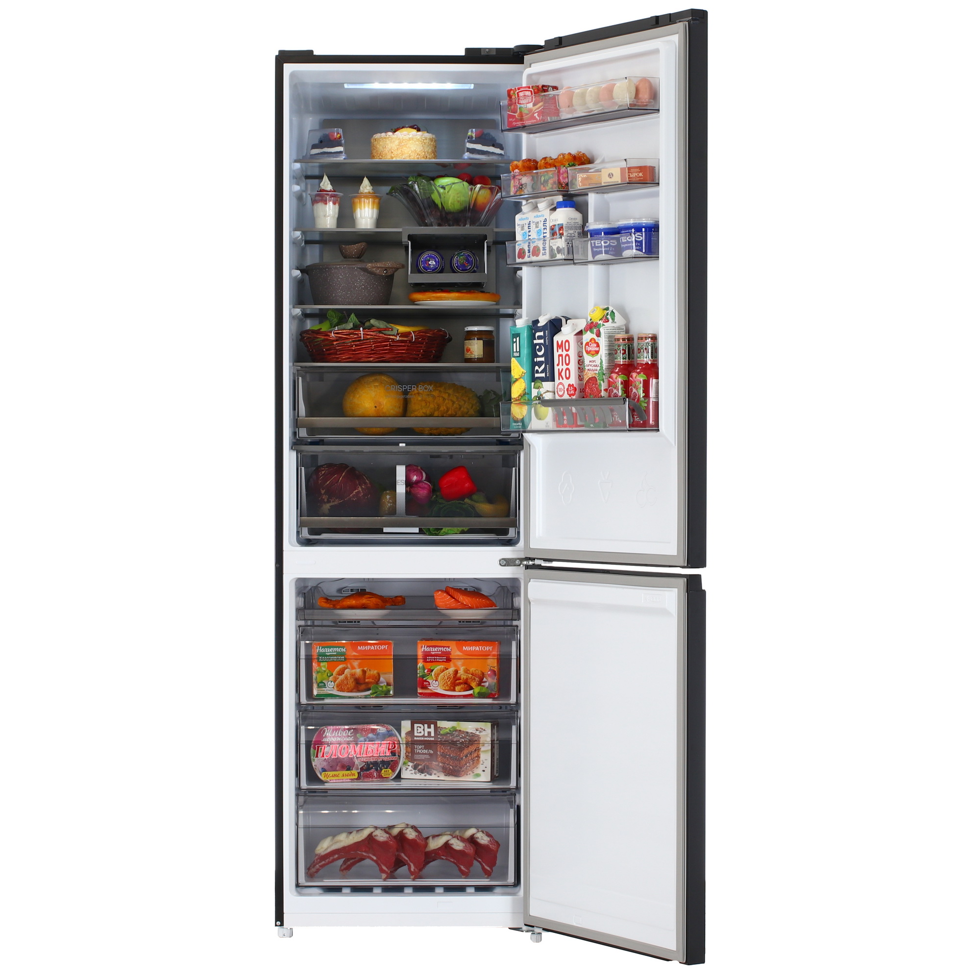 9142714 Холодильник с морозильником   Eigen Stark R01B черный STDN-0013929 - Вид №5