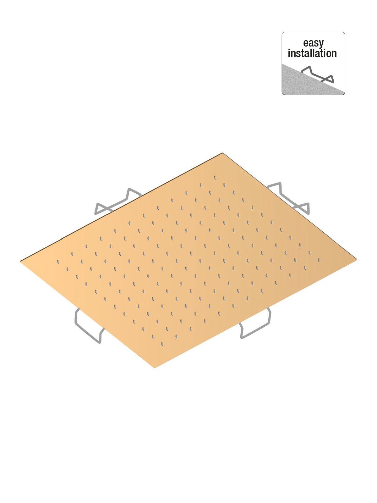 Квадратная потолочная душевая головка с системой защиты от накипи Rubinetterie Frattini душевые ARCH-00113030 - Вид №1