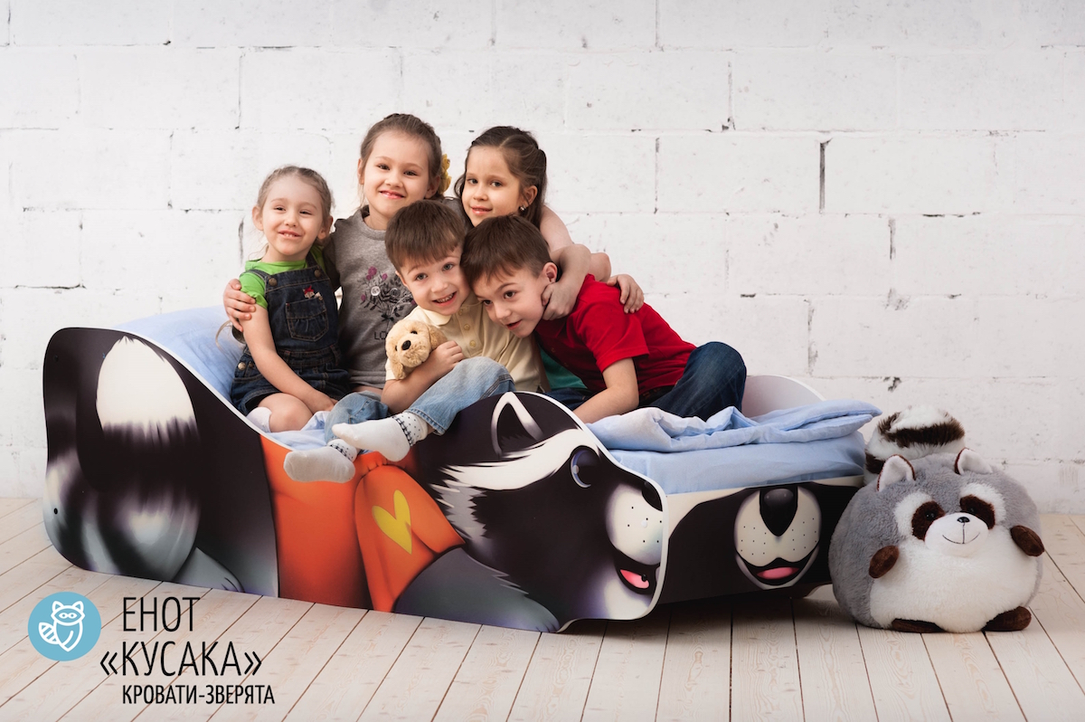 Детская кровать "Енот Кусака" БЕЛЬМАРКО  326770 Черный Santreyd  - Вид №4