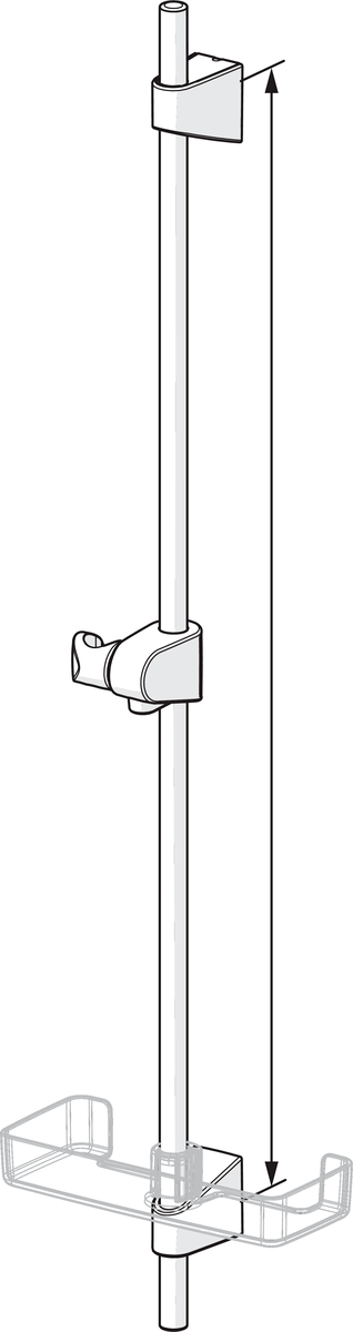 Oras 254900 Душевая штанга 254900 Apollo Хром  - Вид №3