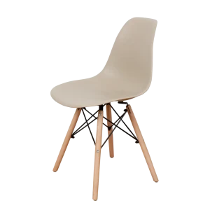 91988817 Кухонный стул Derstuhl Wood 45x82x45 см полипропилен цвет темно-бежевый STLM-1522795