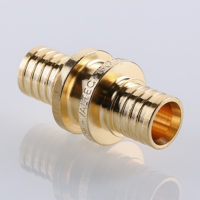 VTm.403.BG.001616 Фитинг аксиальный универсальный – фитинг надвижной прямой Valtec 16 (2,2) мм х 16 (2,2) мм  - Вид №1